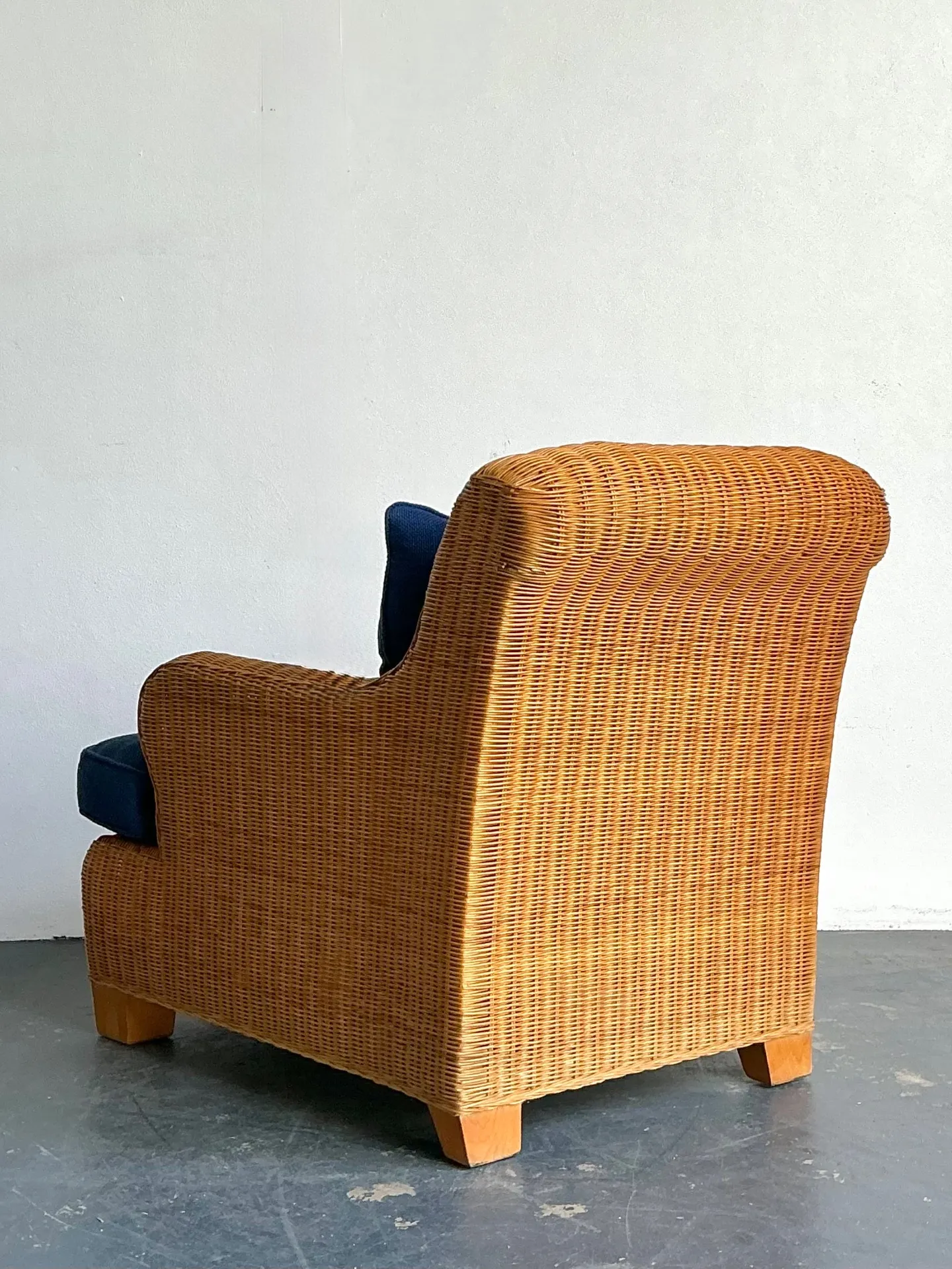 Vintage Ralph Lauren Woven Rattan Lounge Chair — additional photo 3