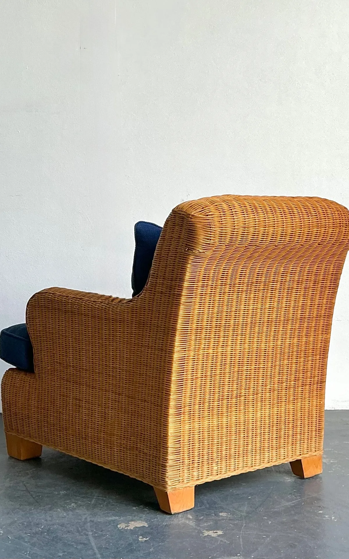 Vintage Ralph Lauren Woven Rattan Lounge Chair — additional photo 3