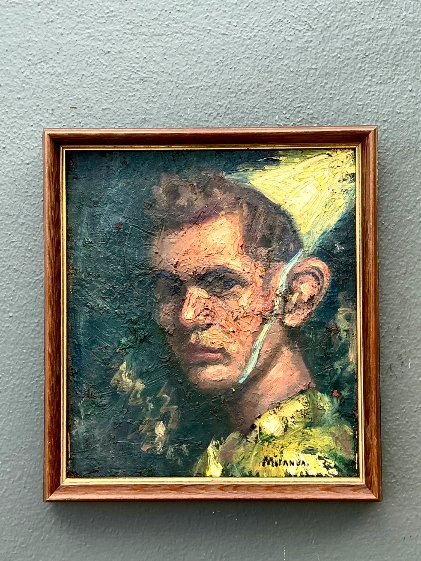 Vintage Figurative Oil Painting on Canvas — additional photo 2