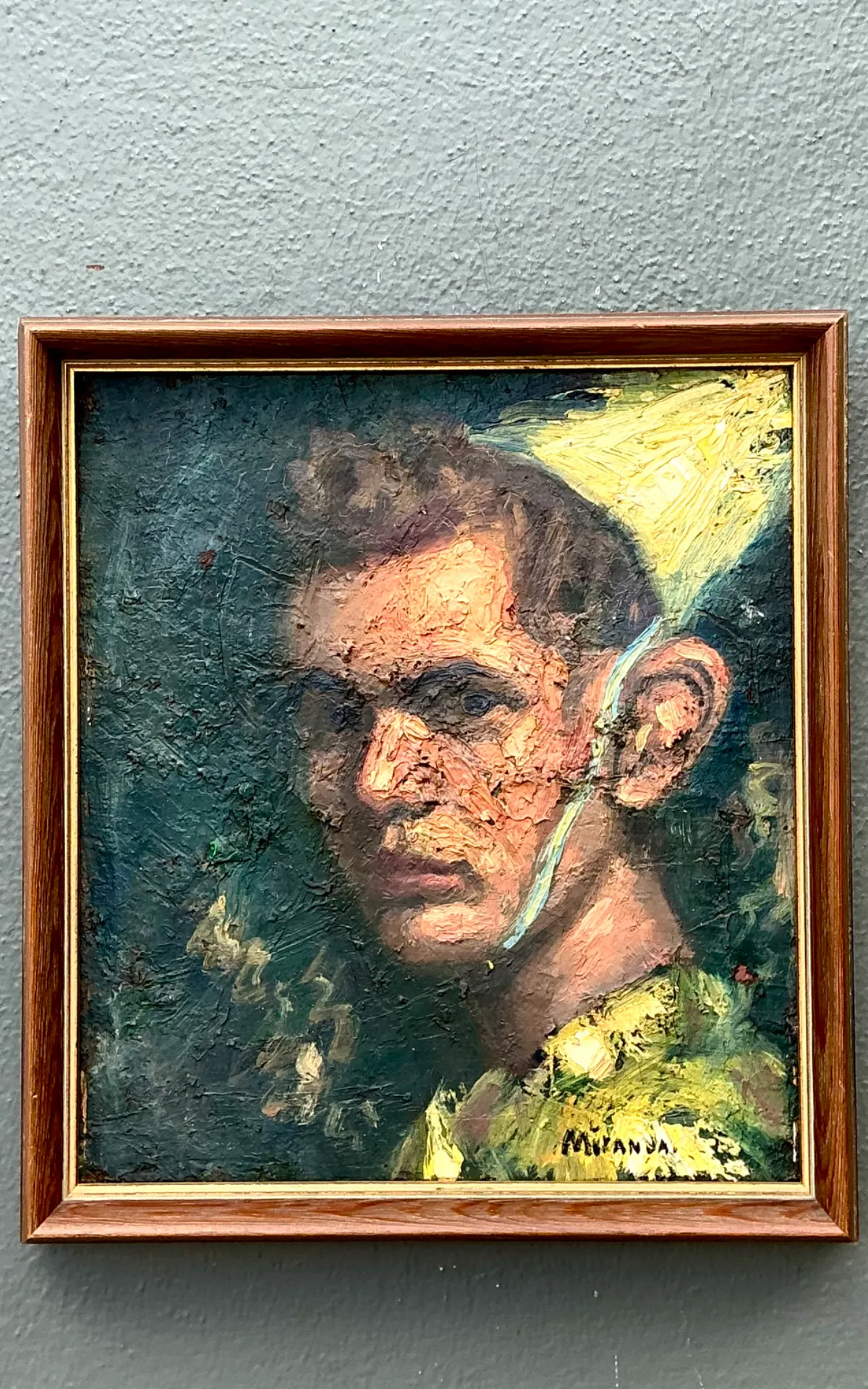Vintage Figurative Oil Painting on Canvas — additional photo 2