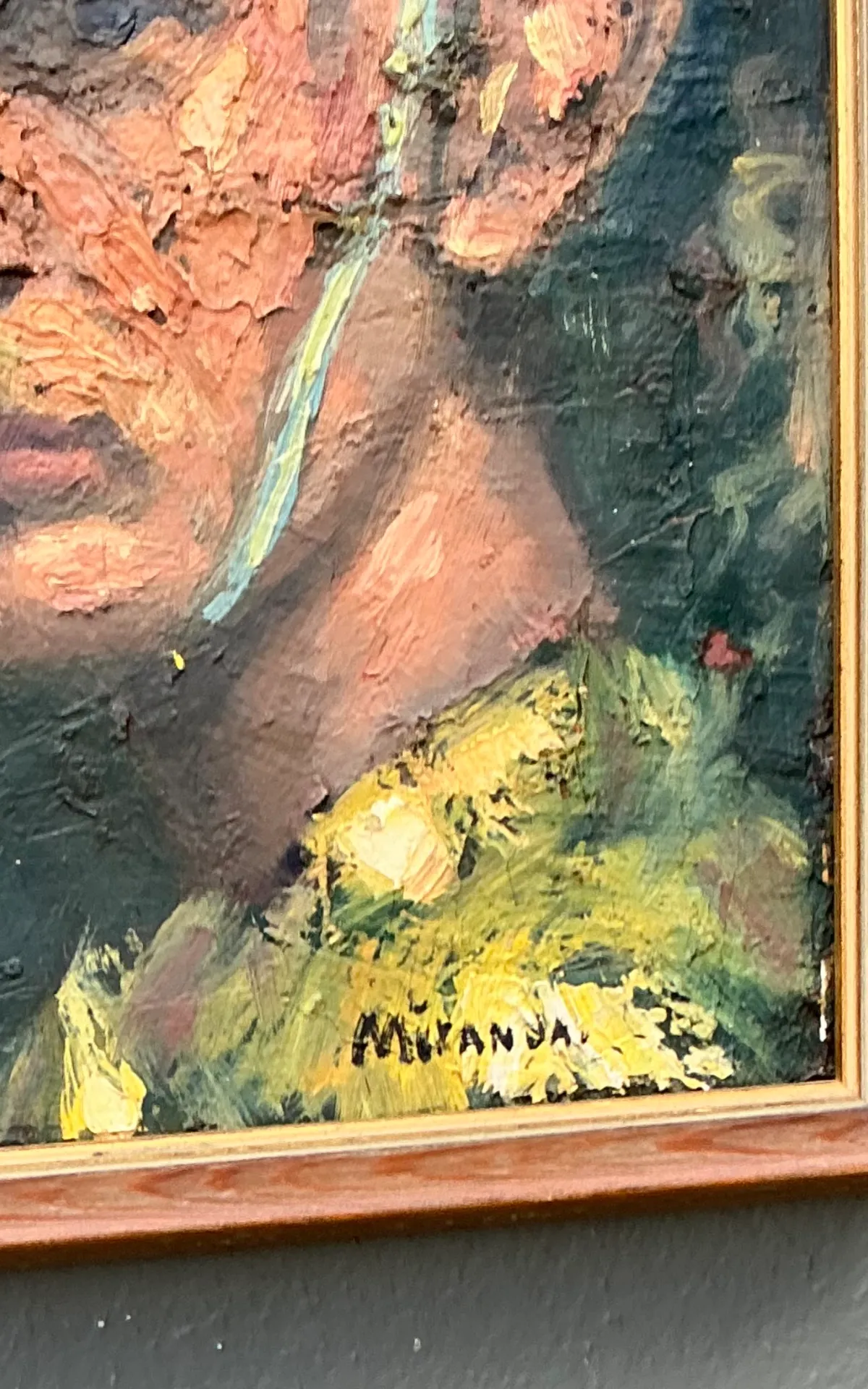 Vintage Figurative Oil Painting on Canvas — additional photo 4
