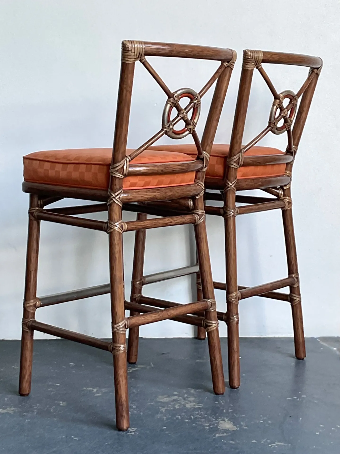 Vintage McGuire Target Back Bar Stools - A Pair — additional photo 6