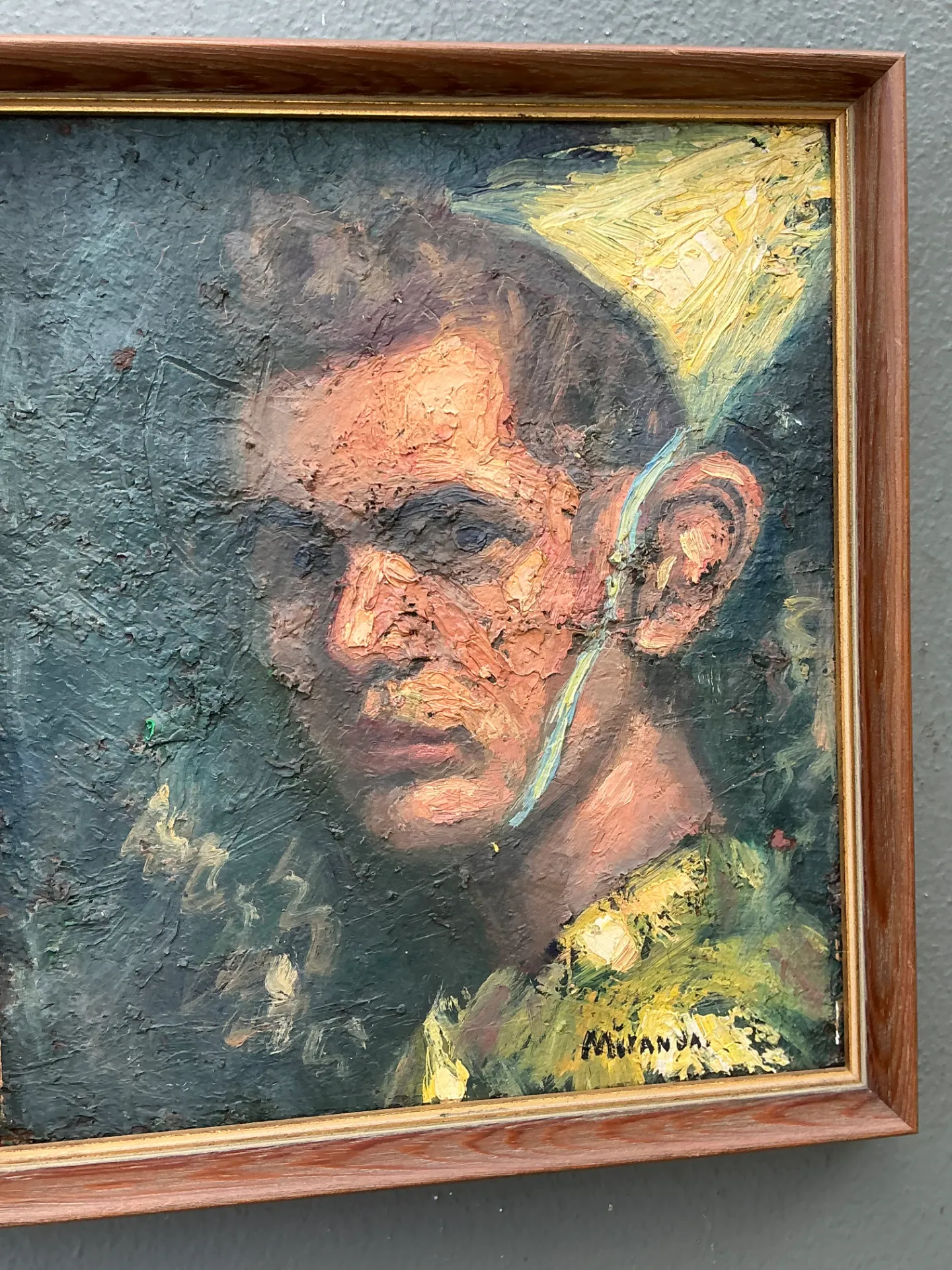 Vintage Figurative Oil Painting on Canvas — additional photo 3