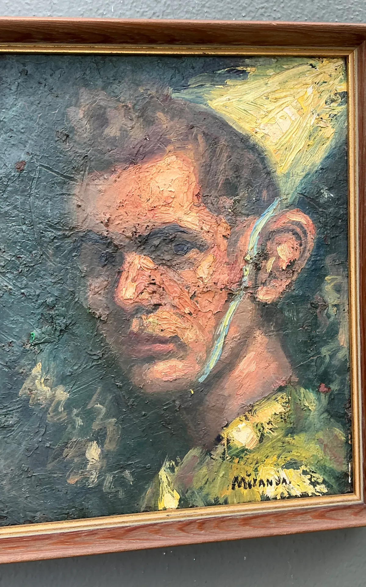 Vintage Figurative Oil Painting on Canvas — additional photo 3