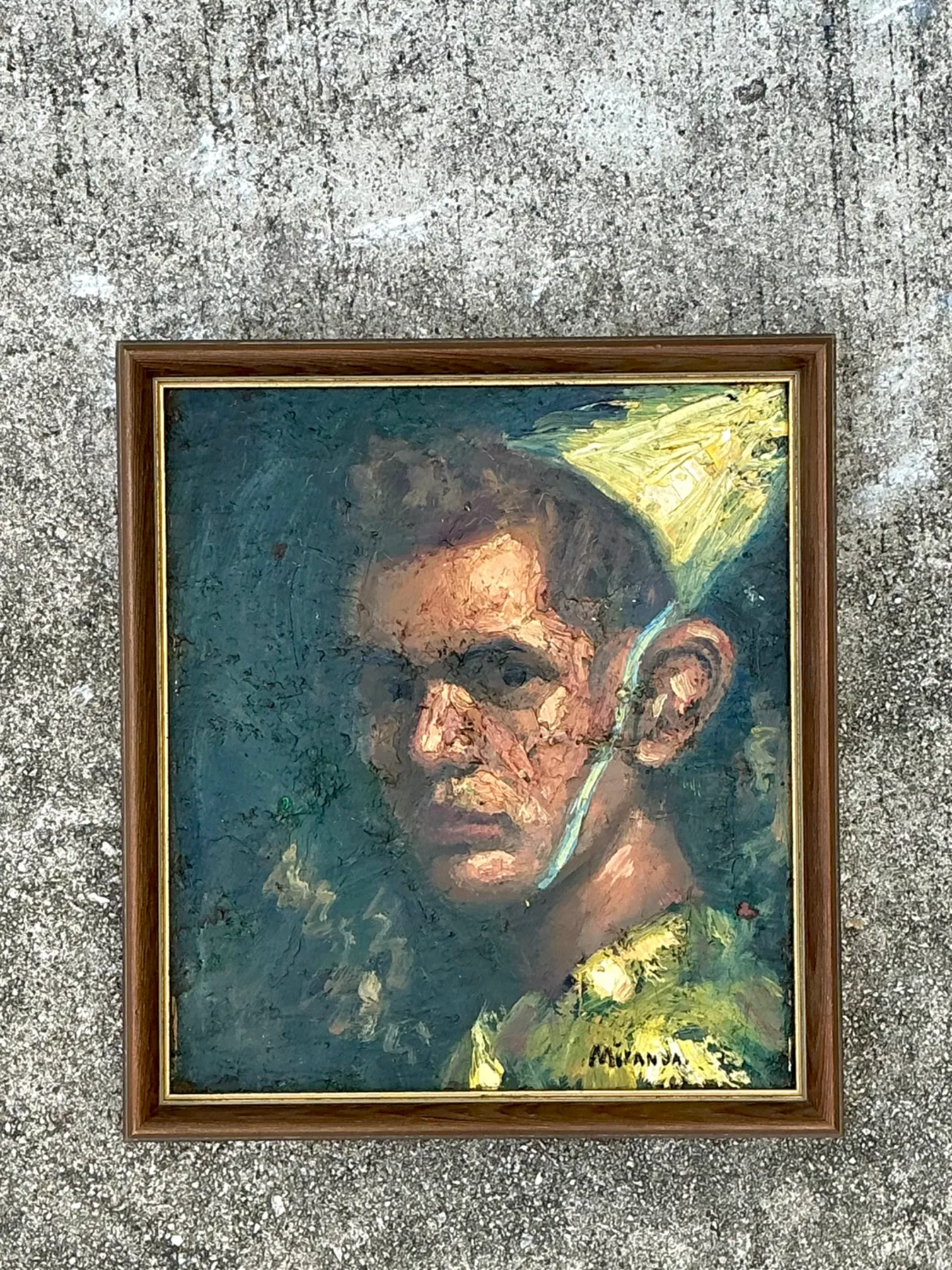 Vintage Figurative Oil Painting on Canvas — additional photo 5