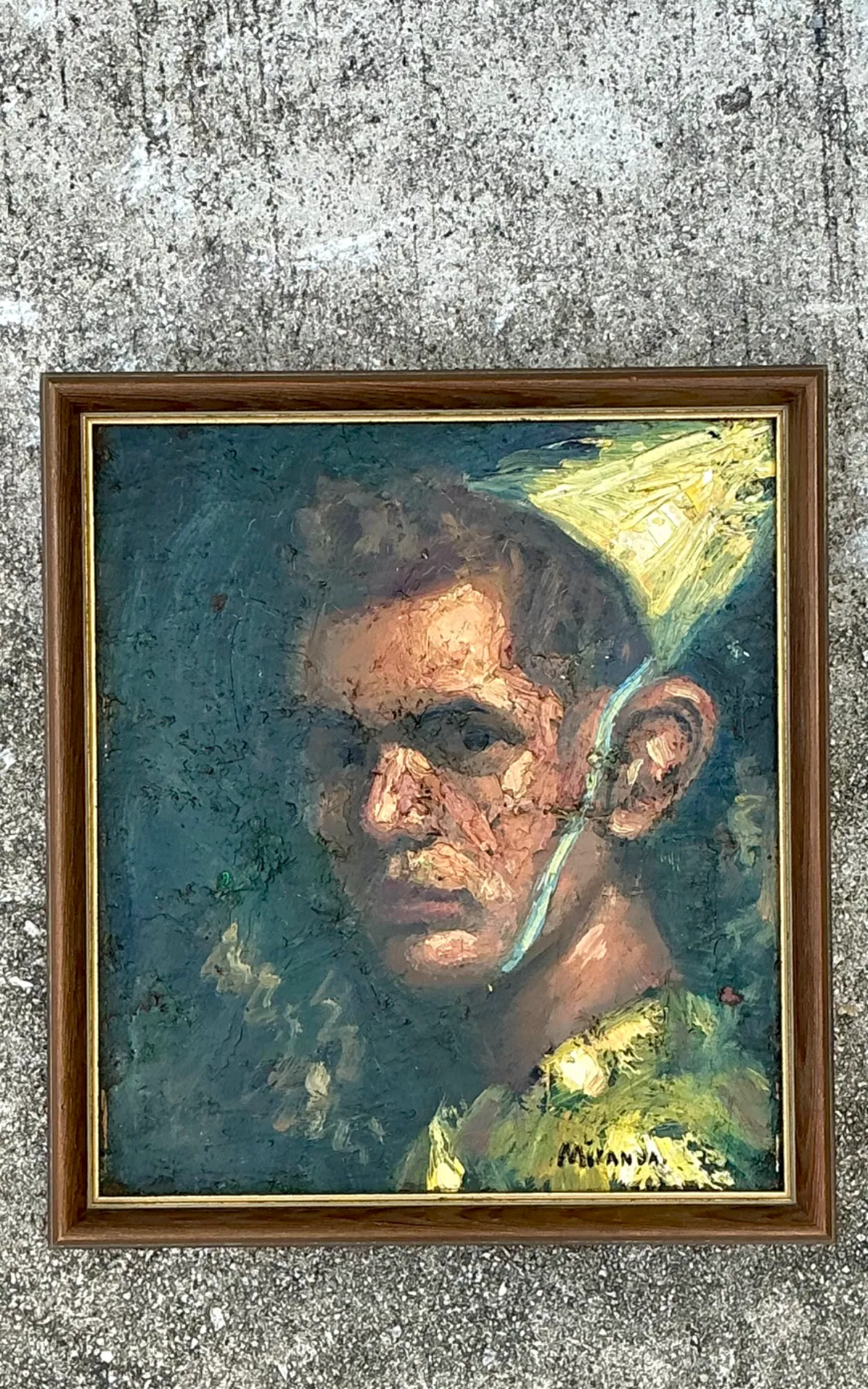 Vintage Figurative Oil Painting on Canvas — additional photo 5