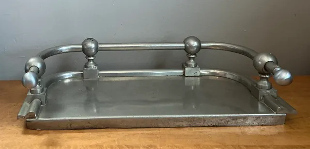Vintage Metal Ball Finial Tray — additional photo 1