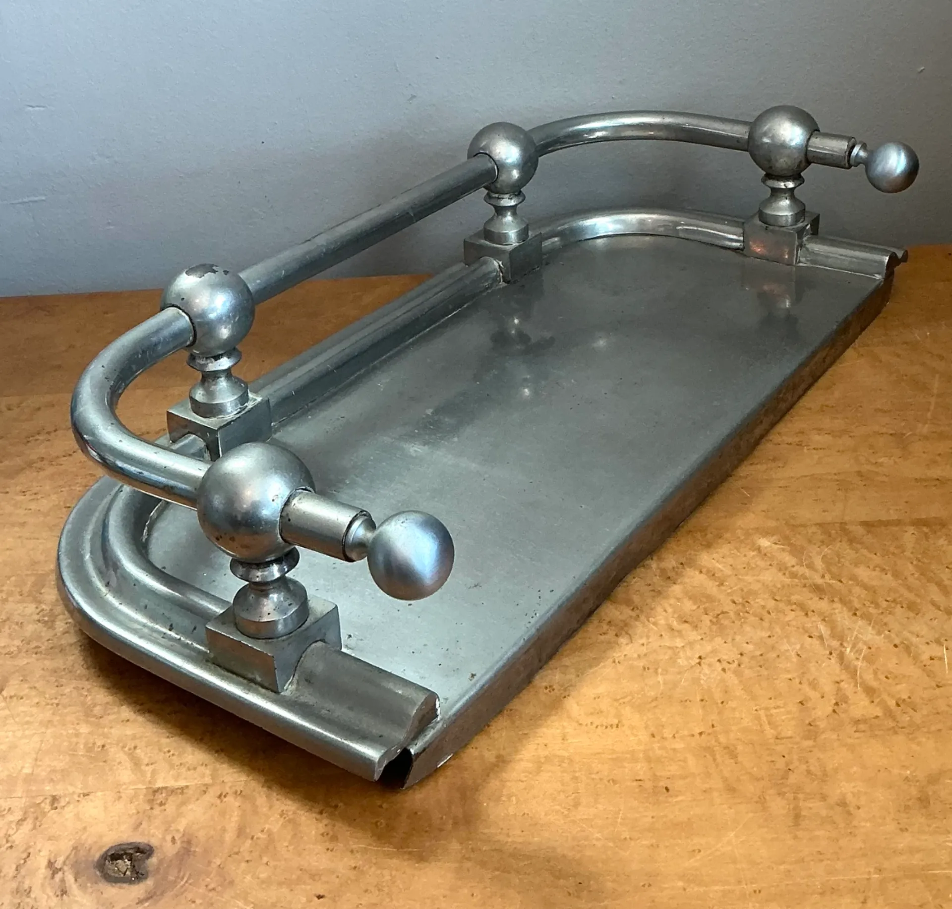 Vintage Metal Ball Finial Tray — additional photo 7