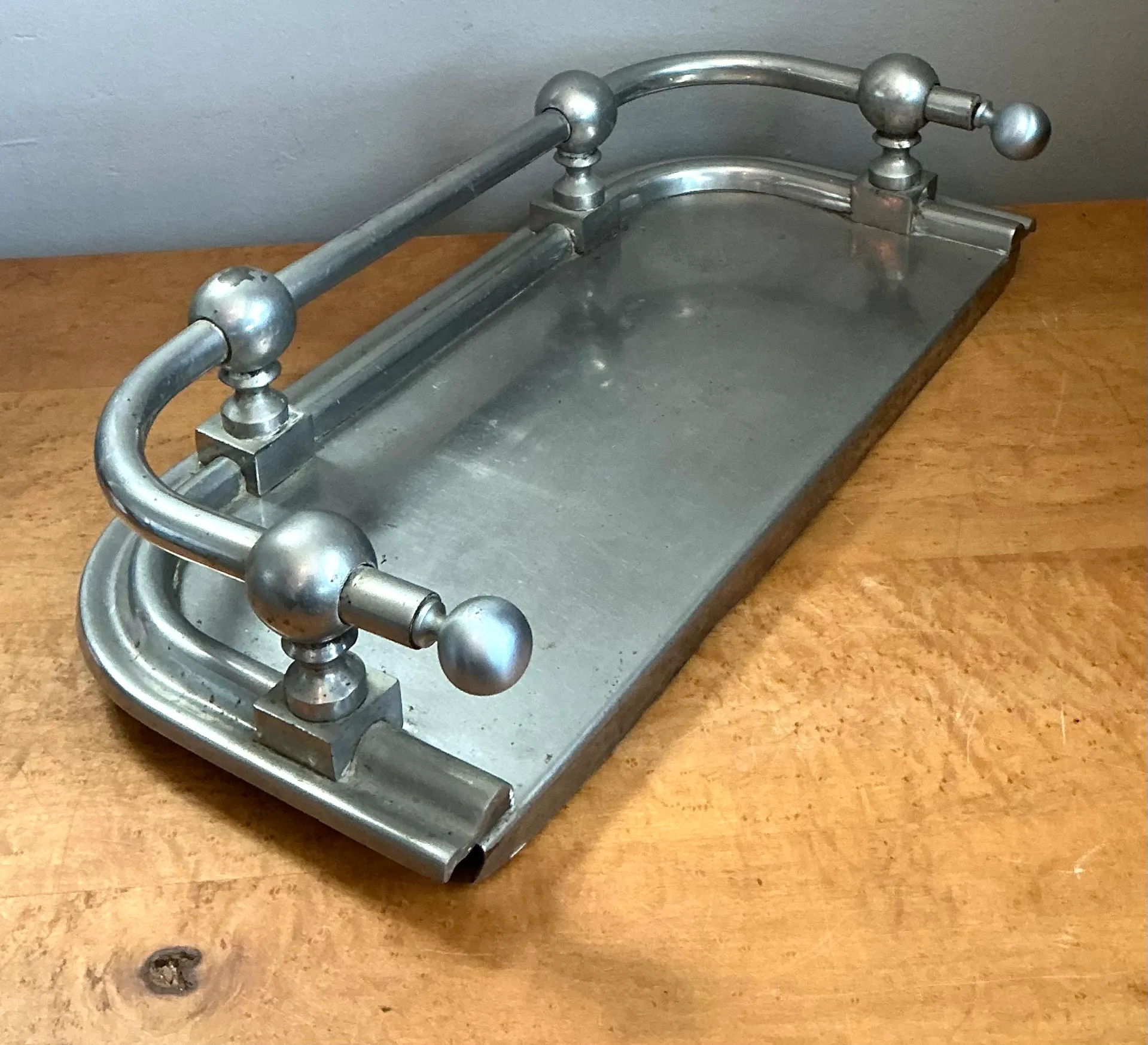 Vintage Metal Ball Finial Tray — additional photo 4