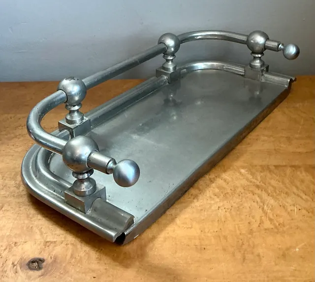 Vintage Metal Ball Finial Tray — additional photo 2