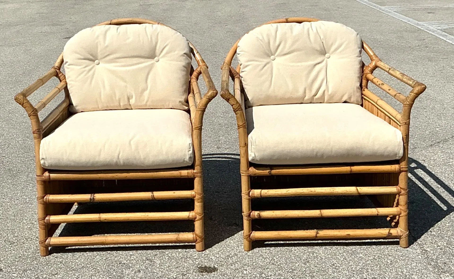 Vintage Henry Olko for Willow and Reed Rattan Lounge Chairs - A Pair — additional photo 6