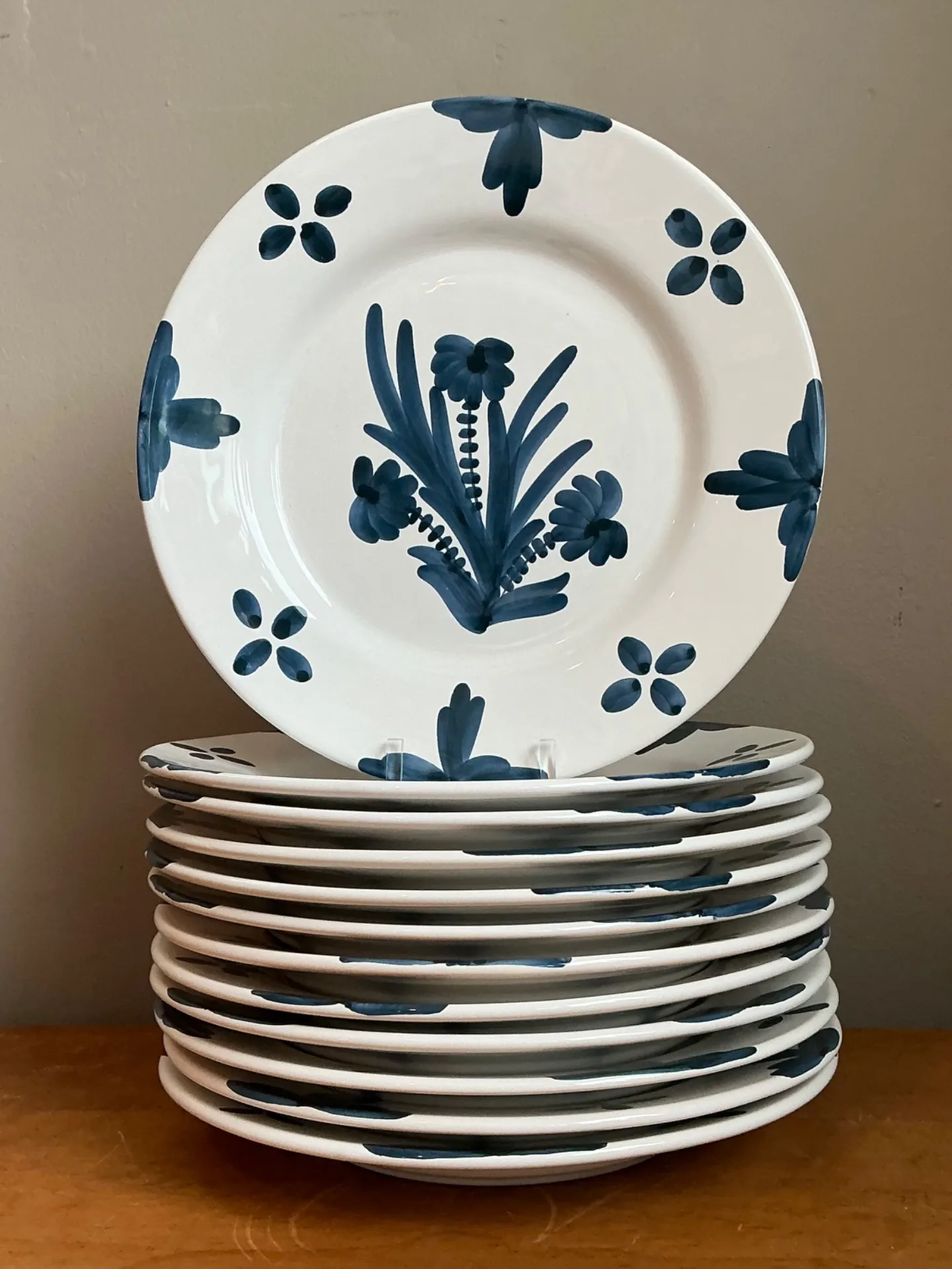 Vintage Penny Morrison Hand Painted Dinner Plates Z- Set Of 12 — additional photo 5