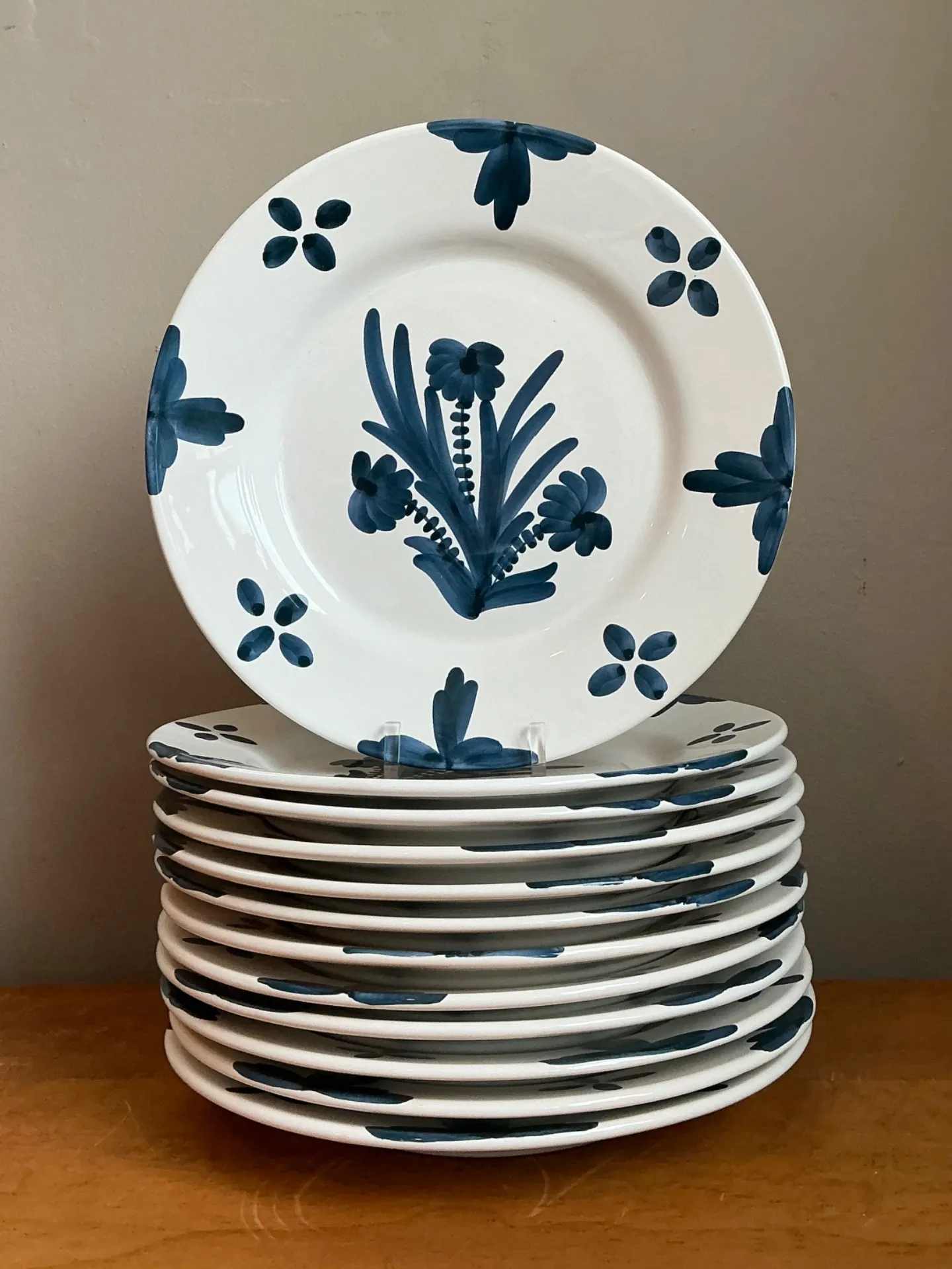 Vintage Penny Morrison Hand Painted Dinner Plates Z- Set Of 12 — additional photo 4