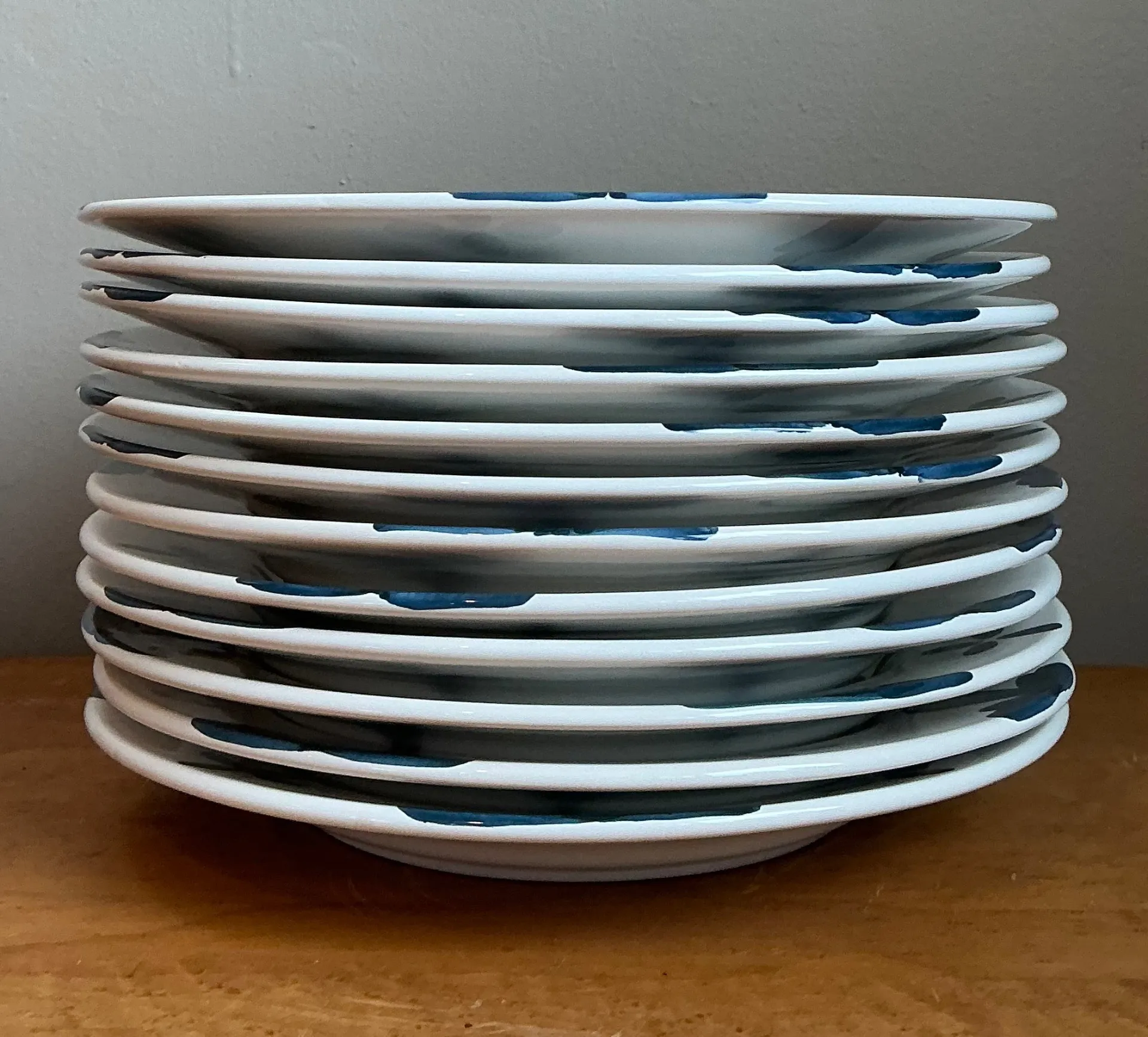 Vintage Penny Morrison Hand Painted Dinner Plates Z- Set Of 12 — additional photo 8