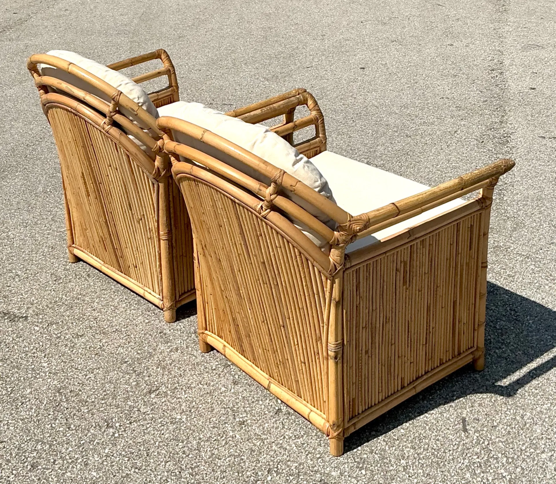 Vintage Henry Olko for Willow and Reed Rattan Lounge Chairs - A Pair — additional photo 2