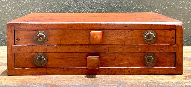 Vintage Wooden Storage Box with Drawers — additional photo 7
