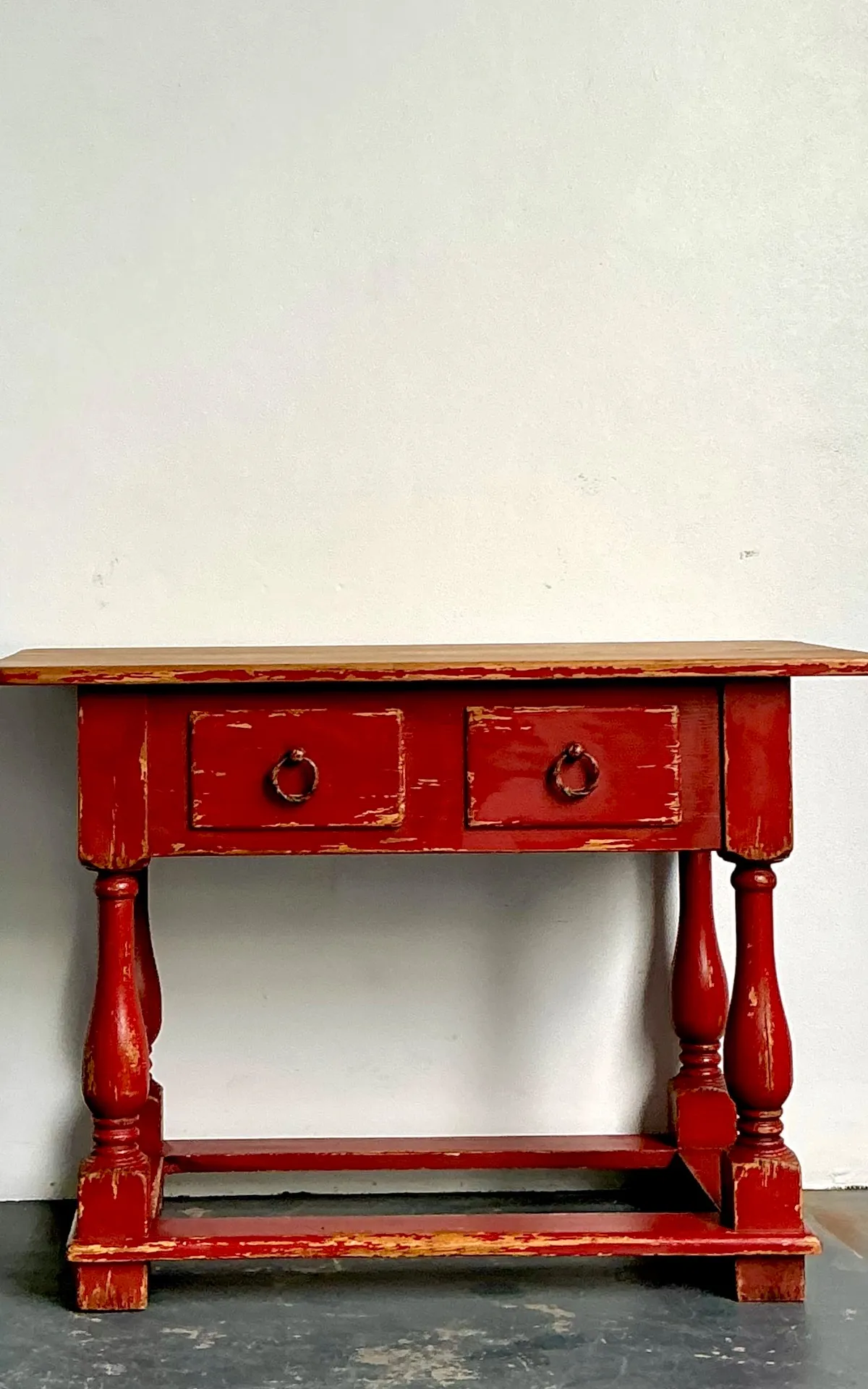 Vintage Ralph lauren Red Distressed Console Table — additional photo 6