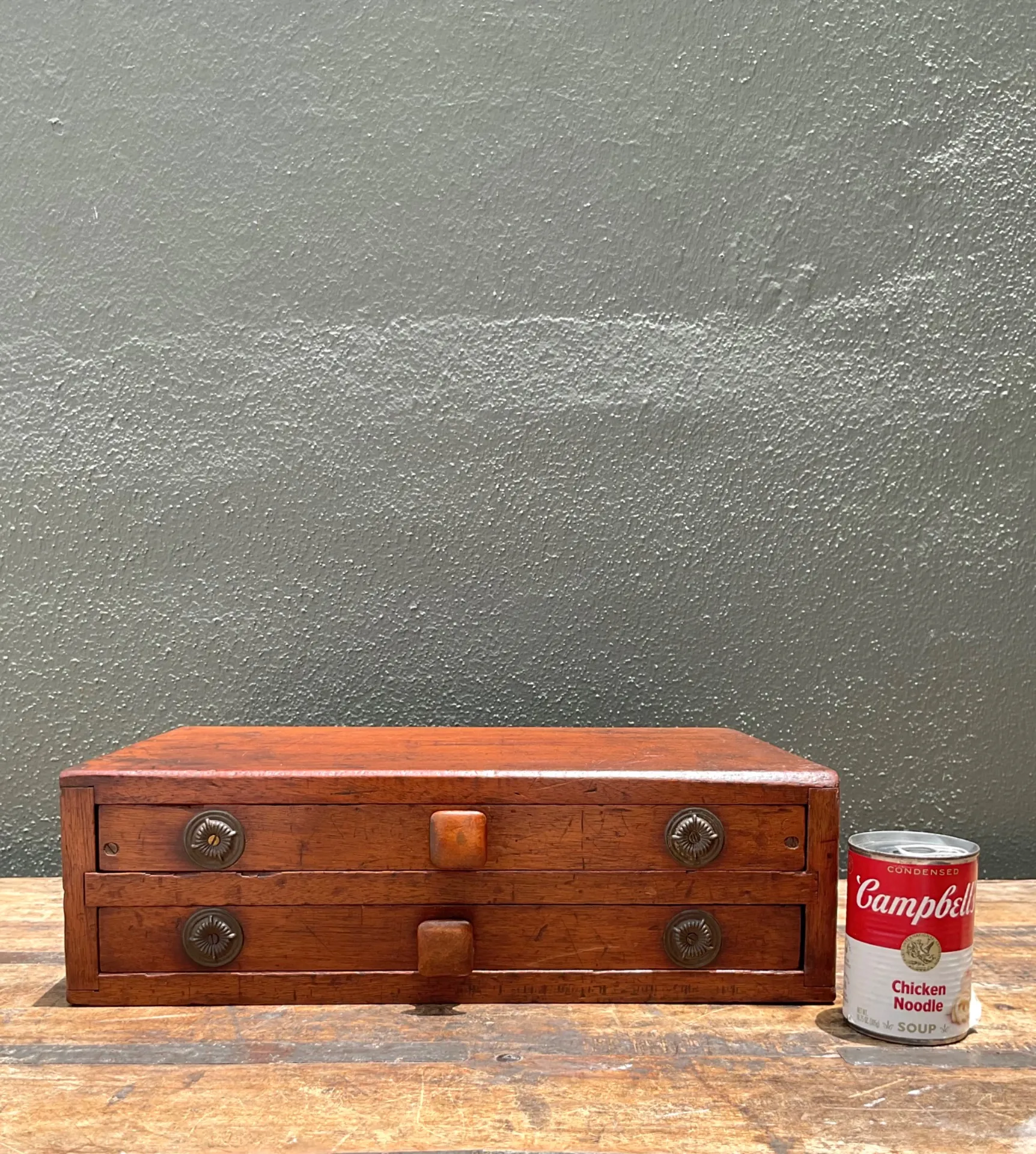 Vintage Wooden Storage Box with Drawers — additional photo 1