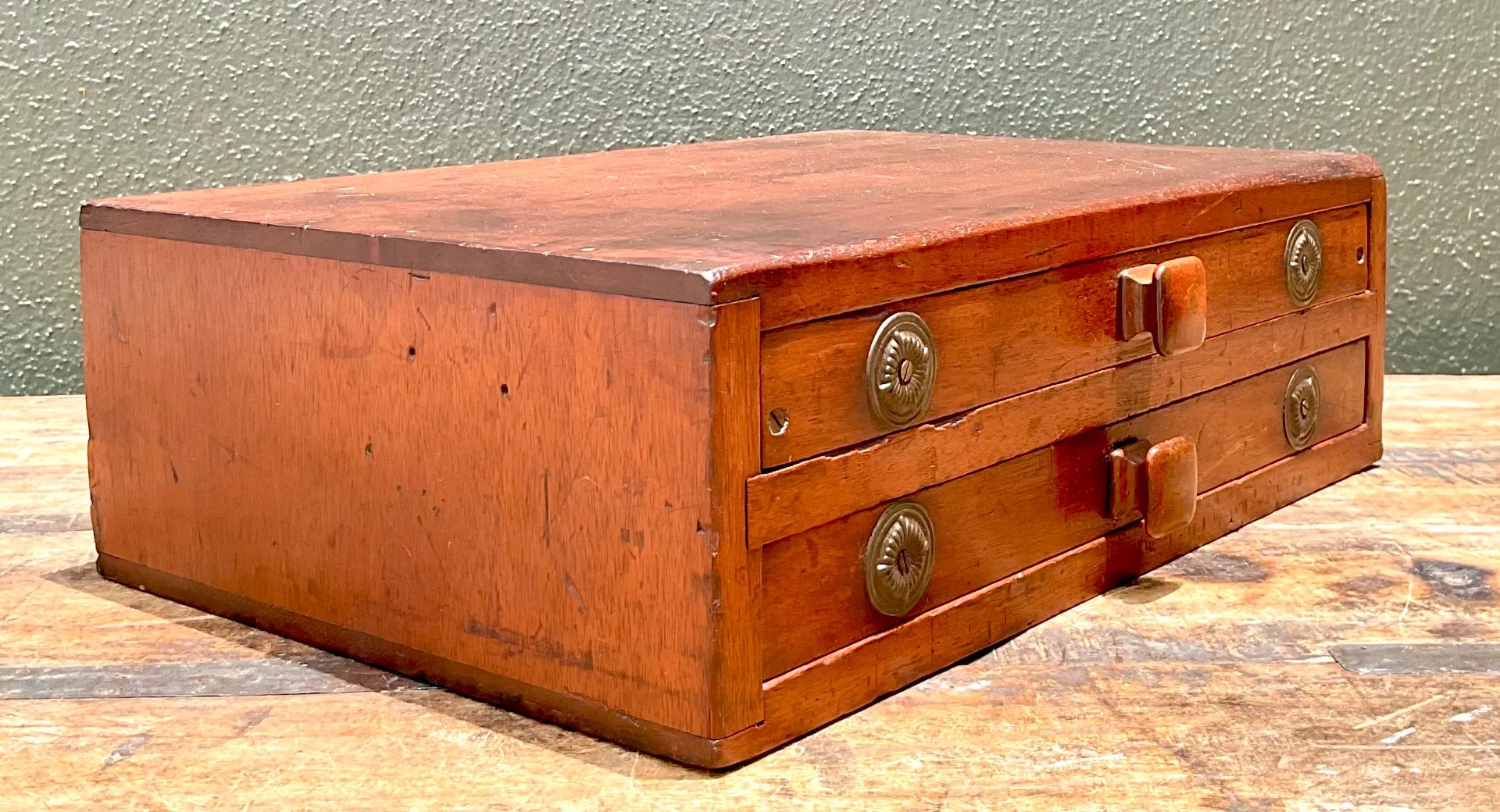 Vintage Wooden Storage Box with Drawers — additional photo 8