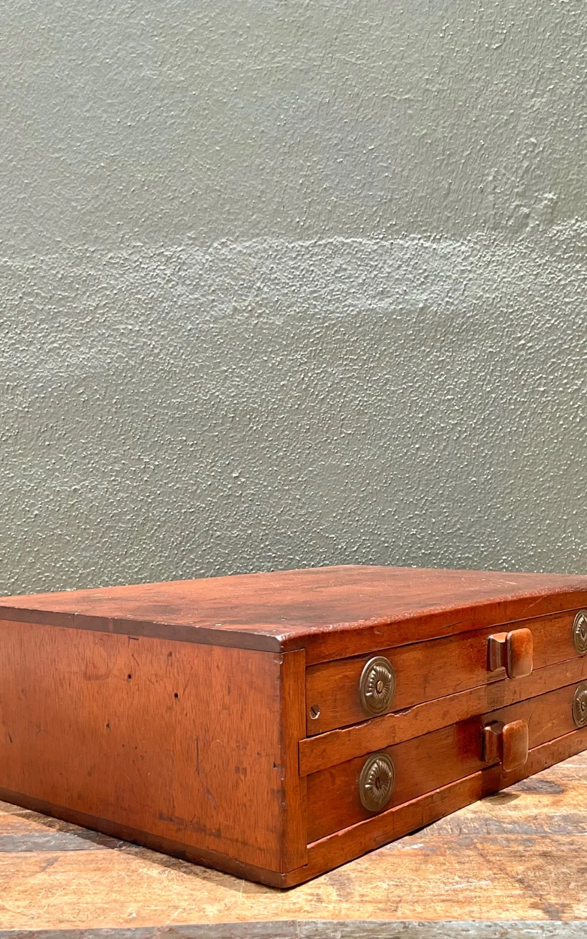 Vintage Wooden Storage Box with Drawers — additional photo 4