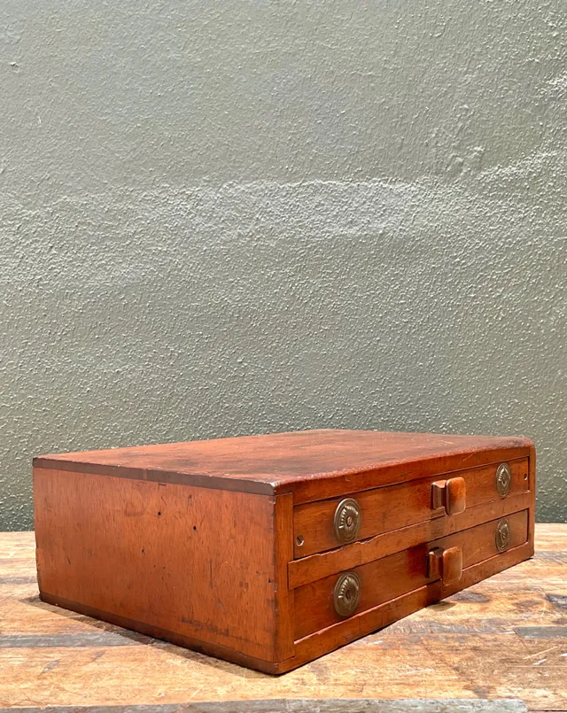 Vintage Wooden Storage Box with Drawers — additional photo 4