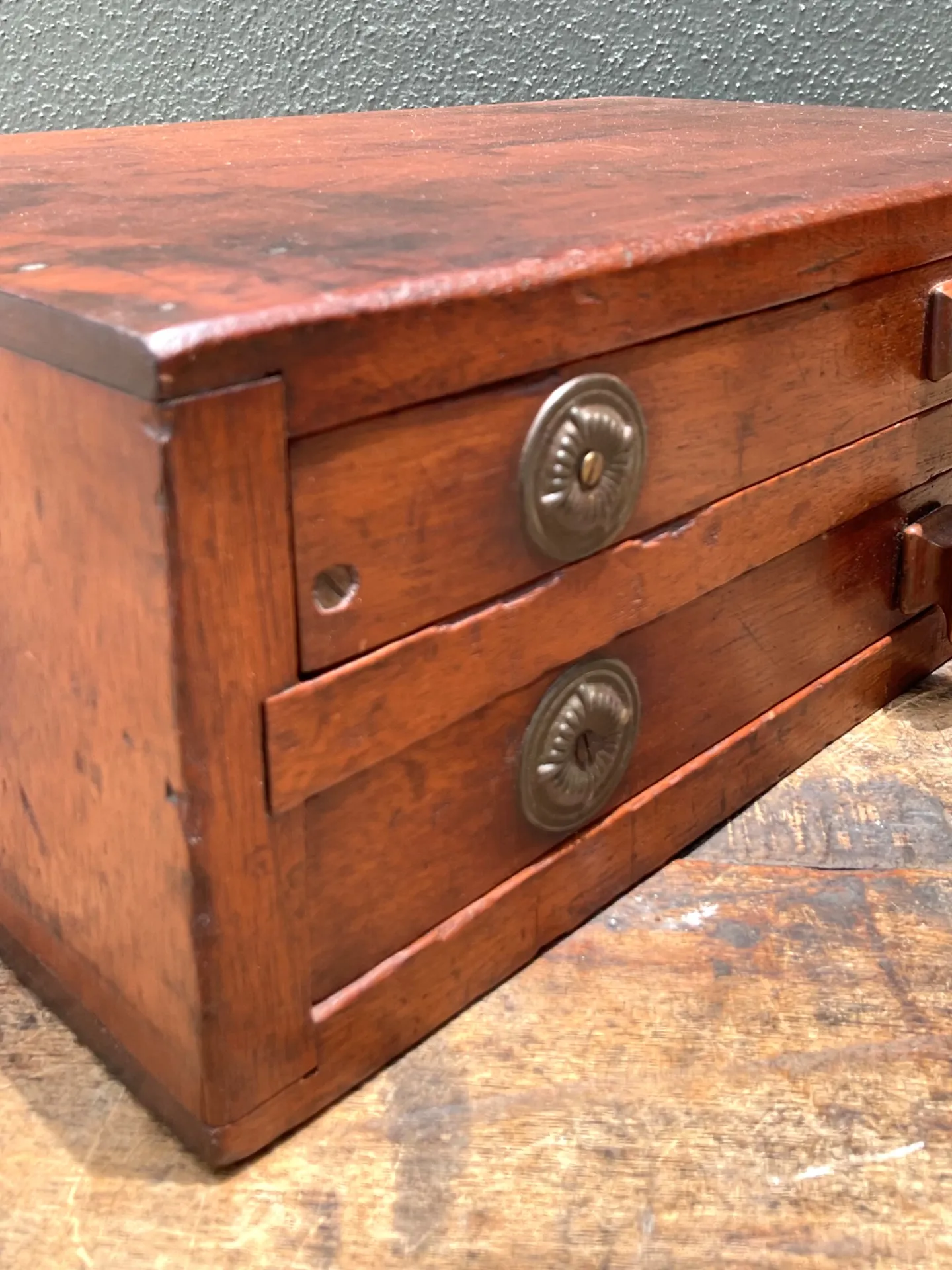 Vintage Wooden Storage Box with Drawers — additional photo 6