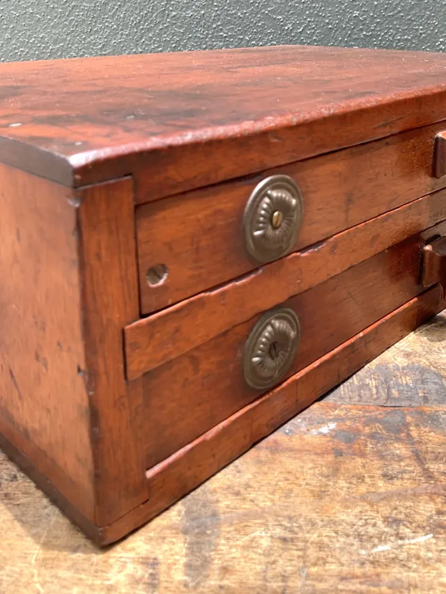 Vintage Wooden Storage Box with Drawers — additional photo 6
