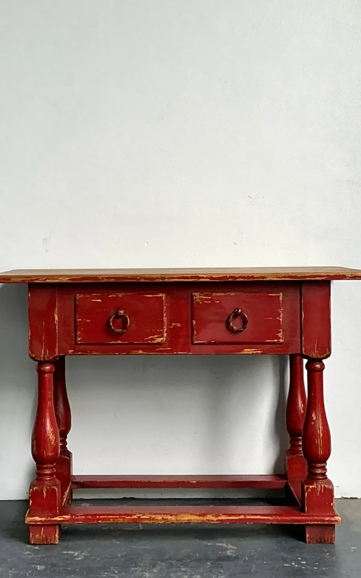 Vintage Ralph lauren Red Distressed Console Table — additional photo 2