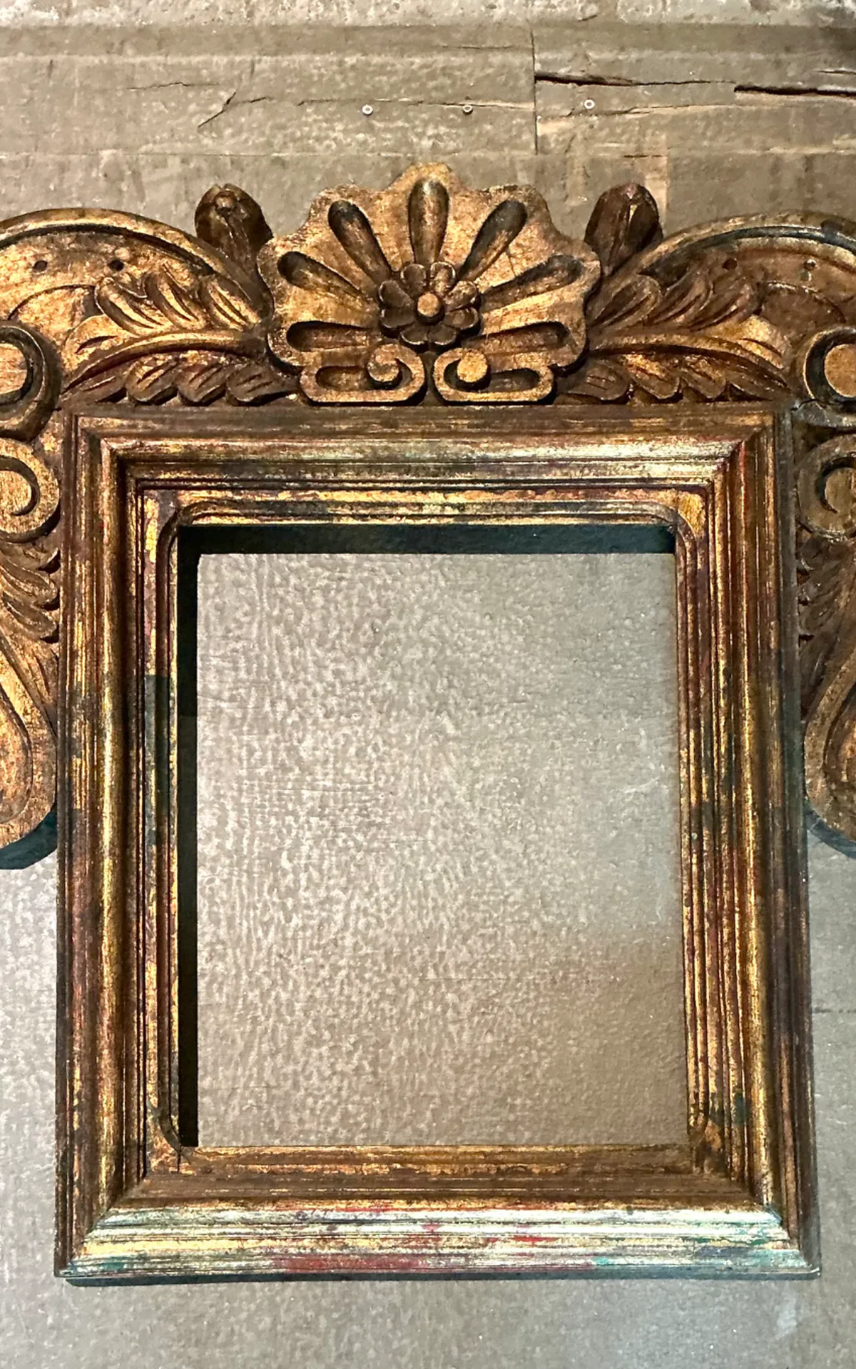Vintage Spanish Carved Wood Gilt Frame — additional photo 4
