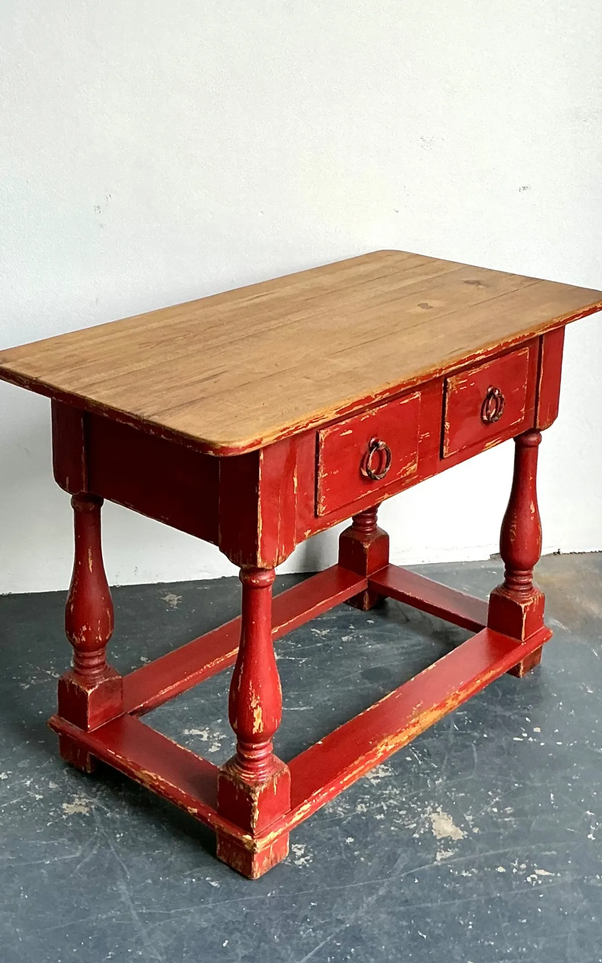 Vintage Ralph lauren Red Distressed Console Table — additional photo 7