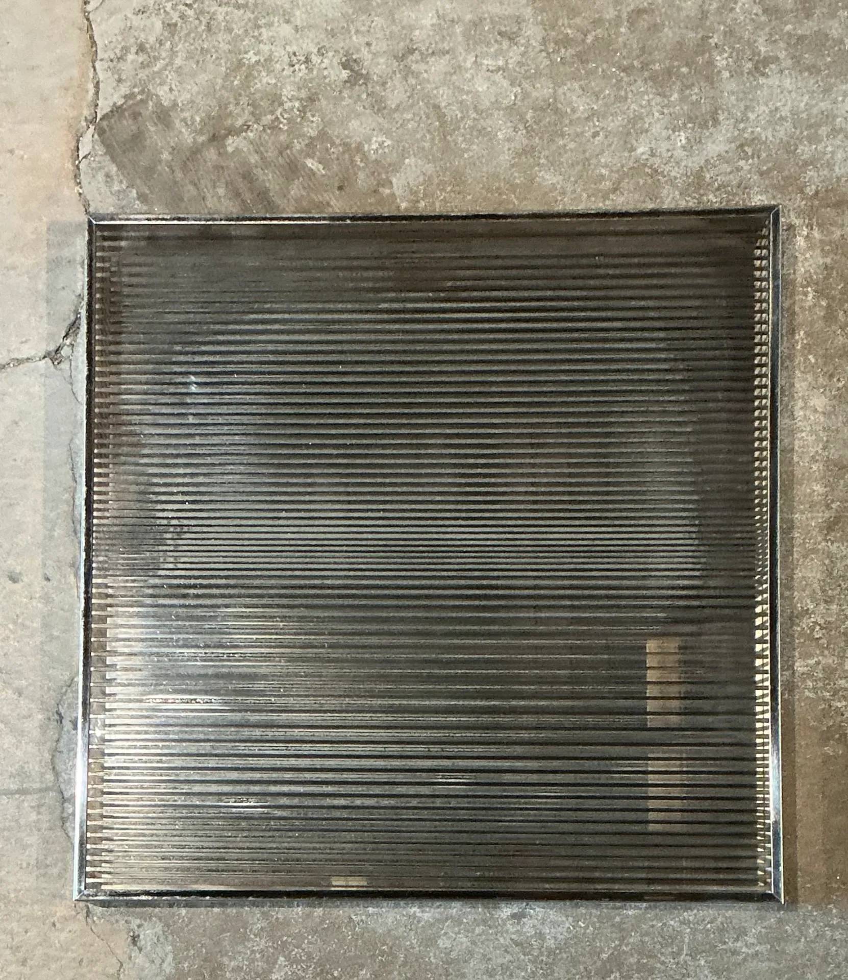 Vintage Geometric Metal and Mirrored Glass — additional photo 3