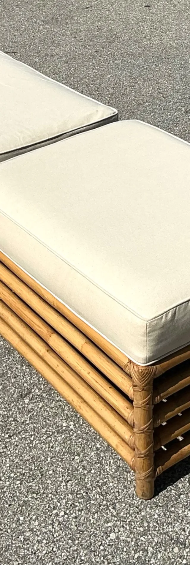 Vintage Henry Olko for Willow and Reed Ottomans - A Pair