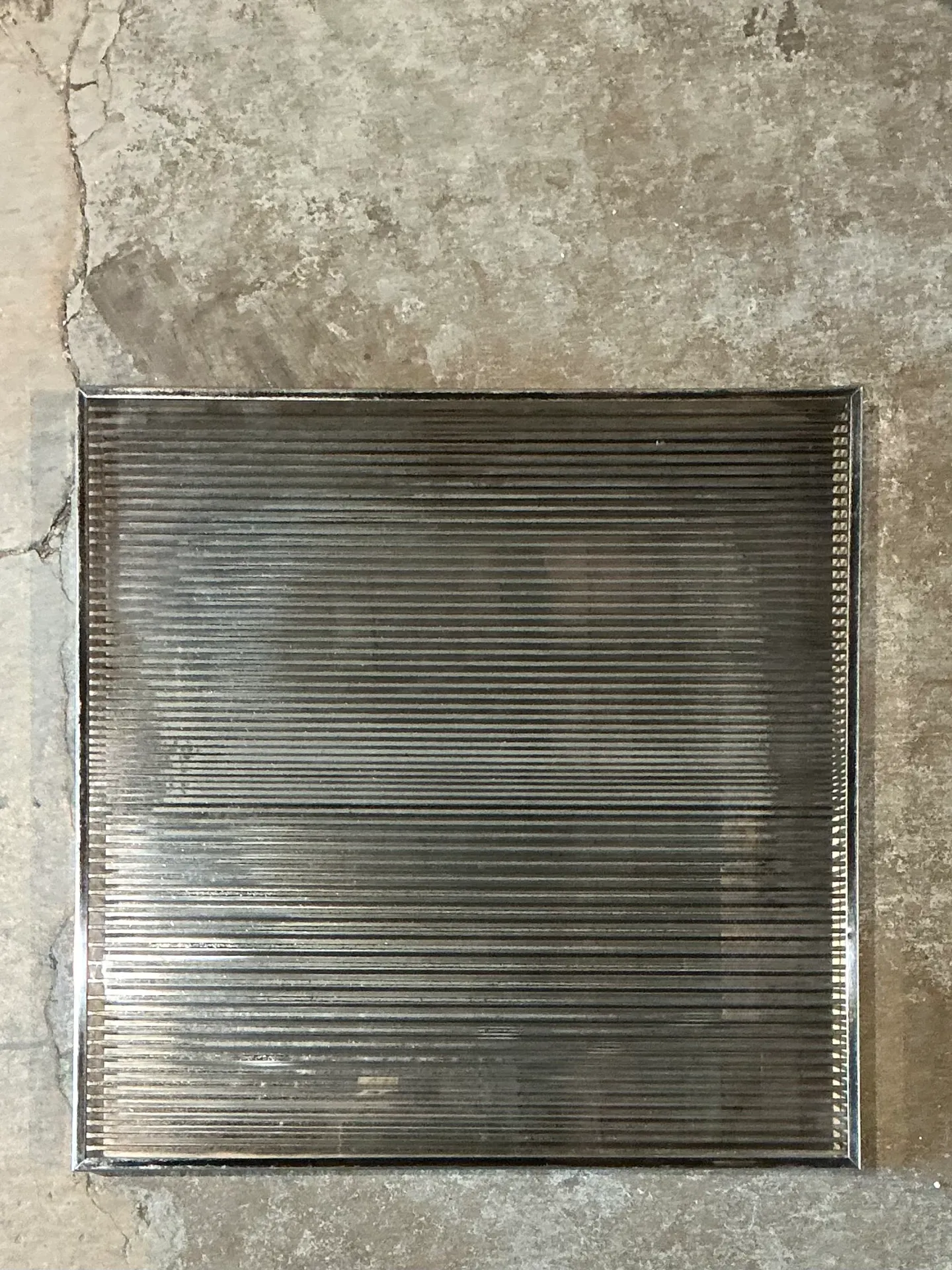 Vintage Geometric Metal and Mirrored Glass — additional photo 1