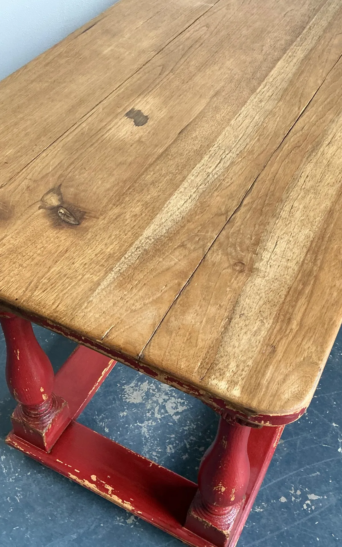 Vintage Ralph lauren Red Distressed Console Table — additional photo 4