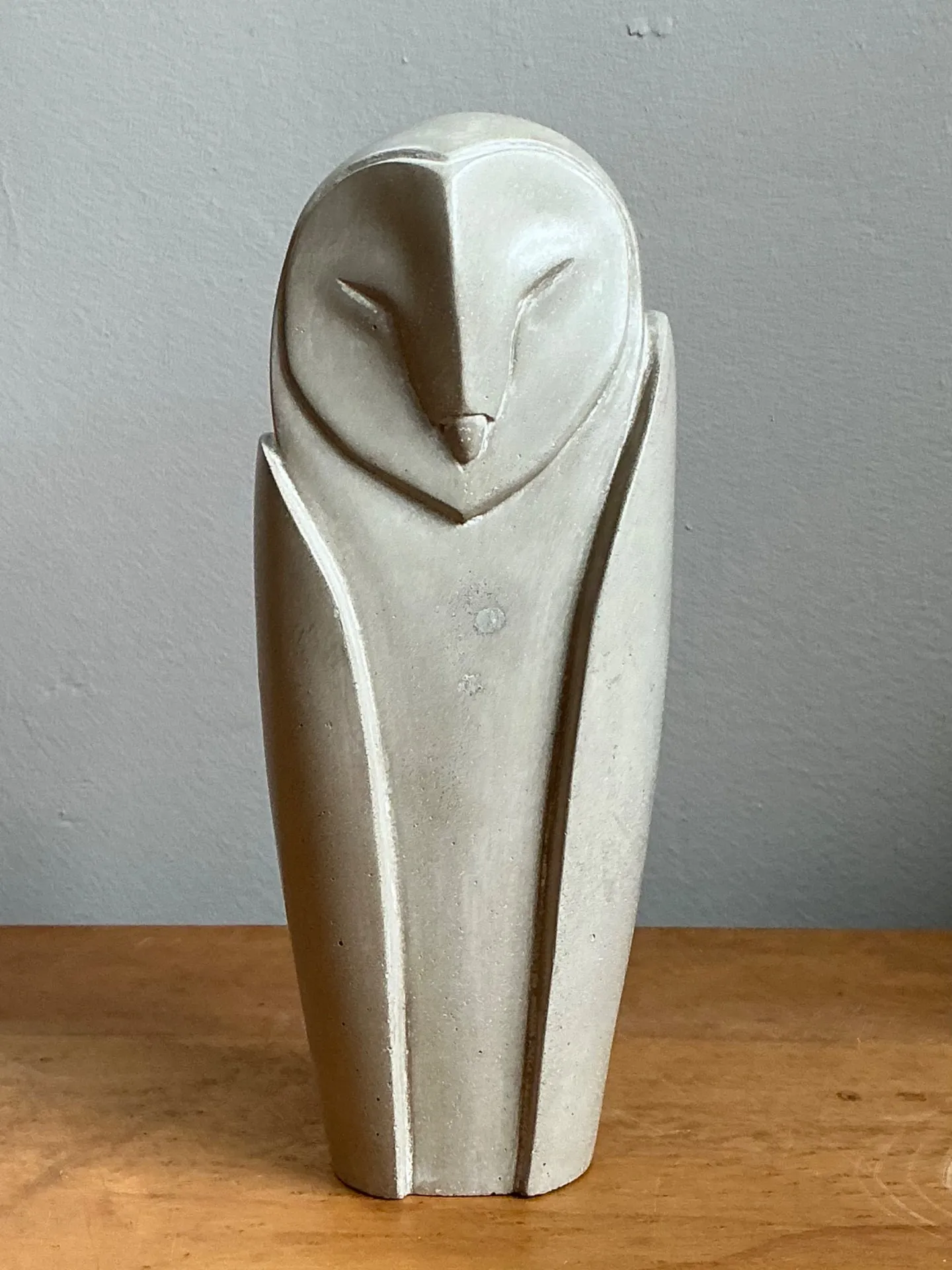 Vintage Carved Stone Owl Sculpture — additional photo 1