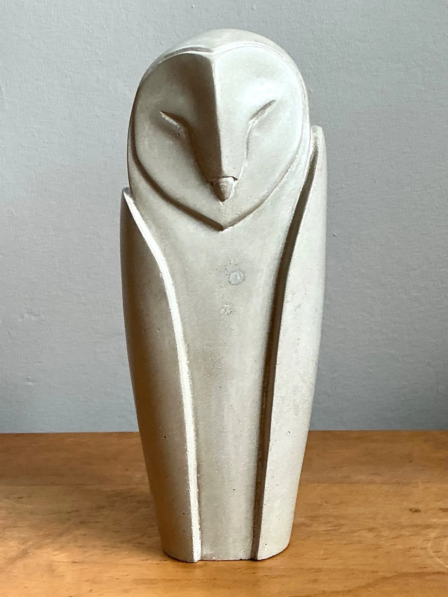 Vintage Carved Stone Owl Sculpture — additional photo 3