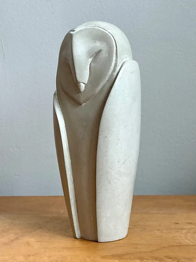 Vintage Carved Stone Owl Sculpture — additional photo 6