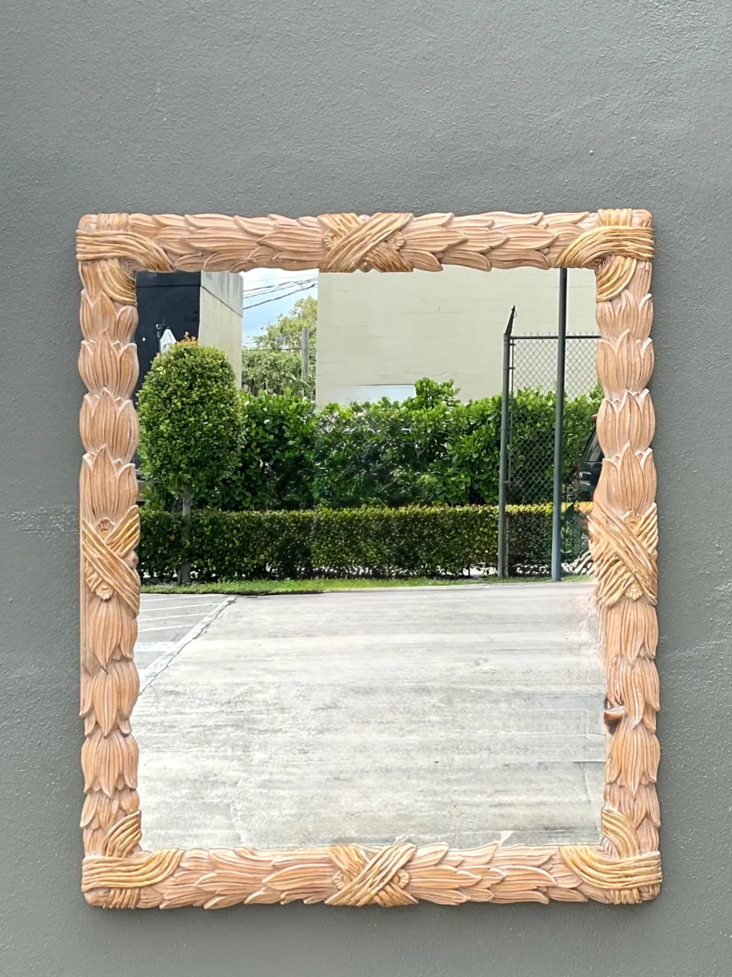 Vintage Italian Carved Wood Mirror — additional photo 2