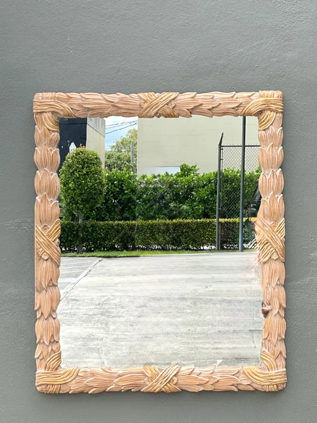 Vintage Italian Carved Wood Mirror — additional photo 2