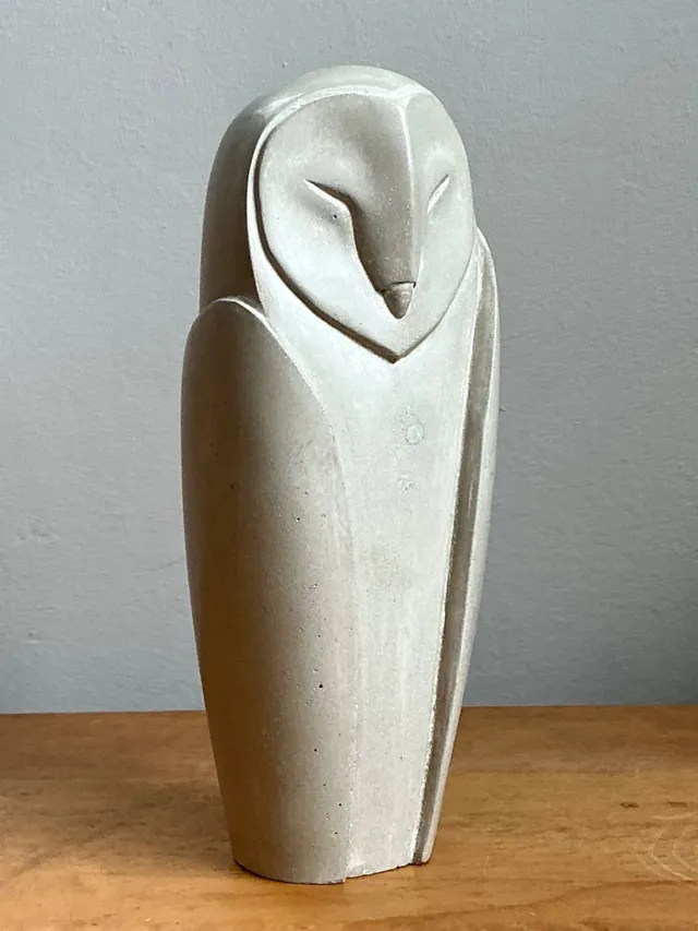 Vintage Carved Stone Owl Sculpture — additional photo 7