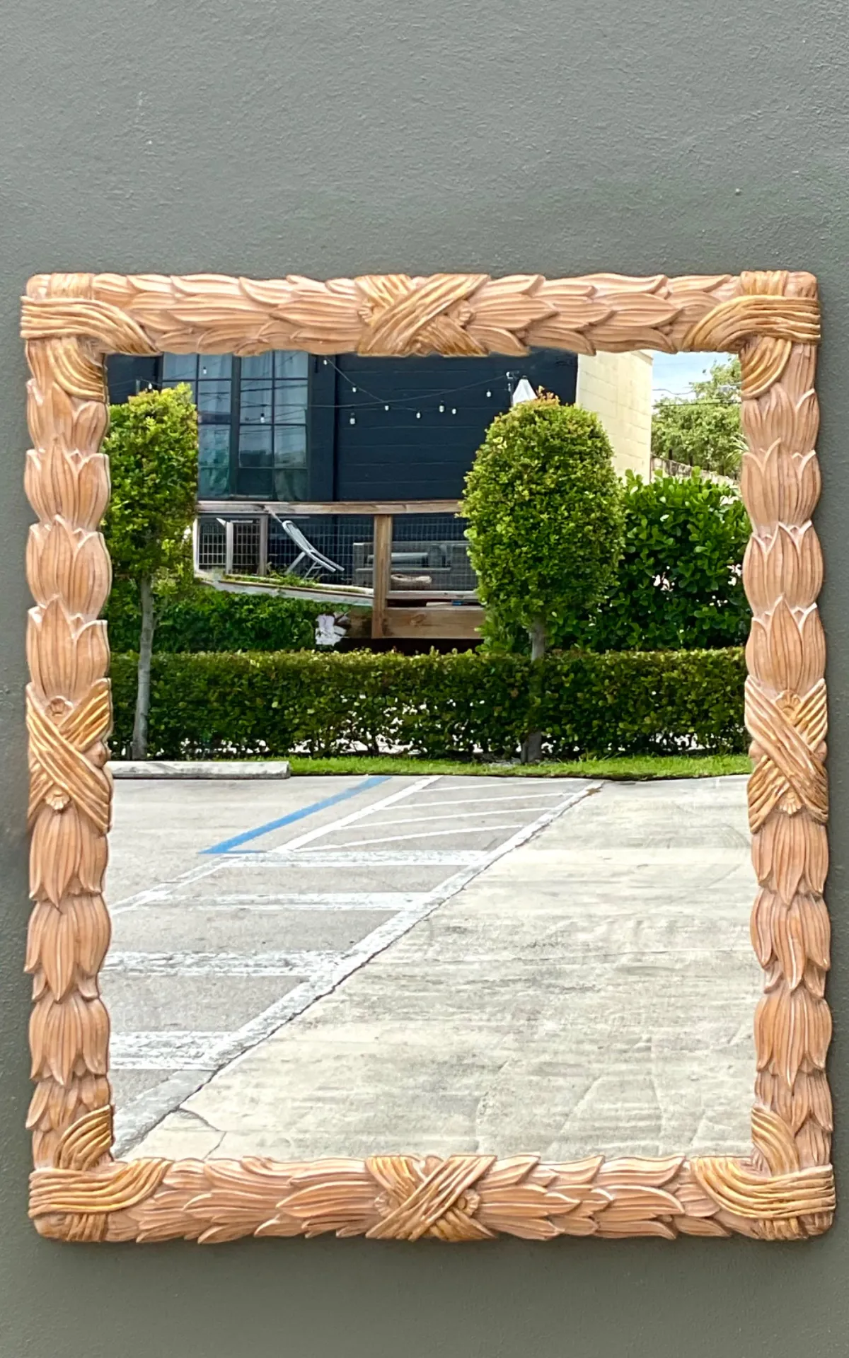 Vintage Italian Carved Wood Mirror — additional photo 6