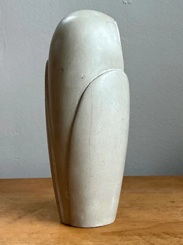 Vintage Carved Stone Owl Sculpture — additional photo 5