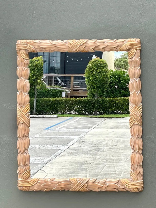 Vintage Italian Carved Wood Mirror — additional photo 5