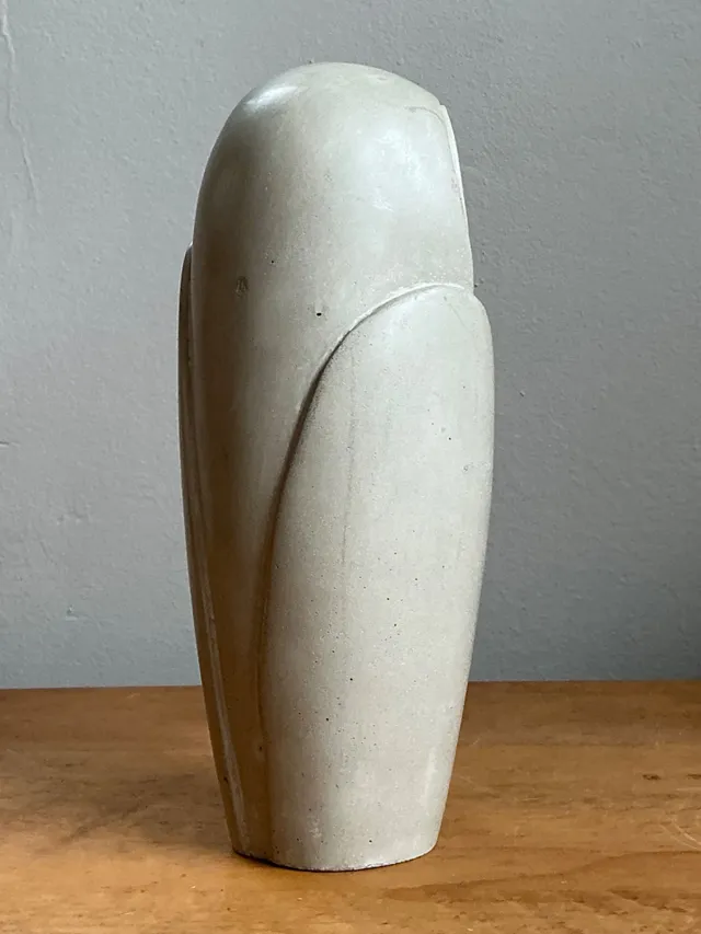 Vintage Carved Stone Owl Sculpture — additional photo 2