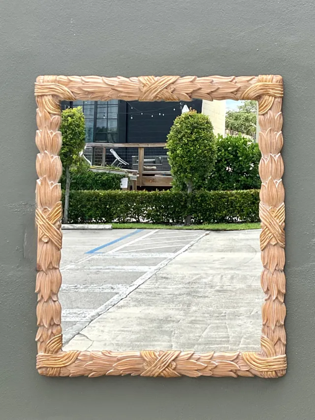 Vintage Italian Carved Wood Mirror — additional photo 7