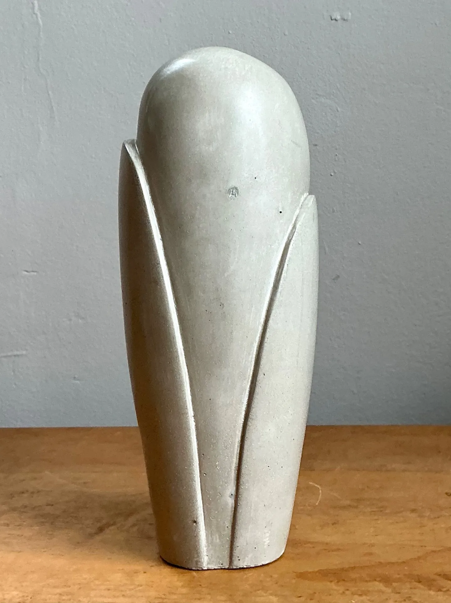 Vintage Carved Stone Owl Sculpture — additional photo 4