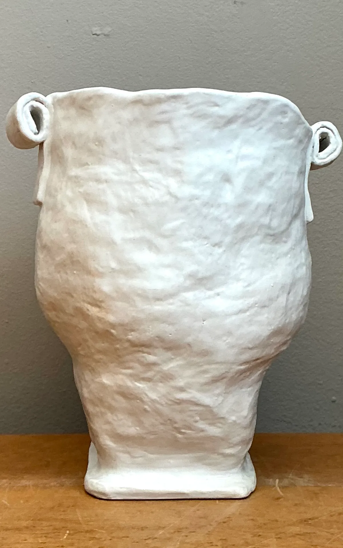 Vintage Handcrafted Ceramic Vase - Interior view