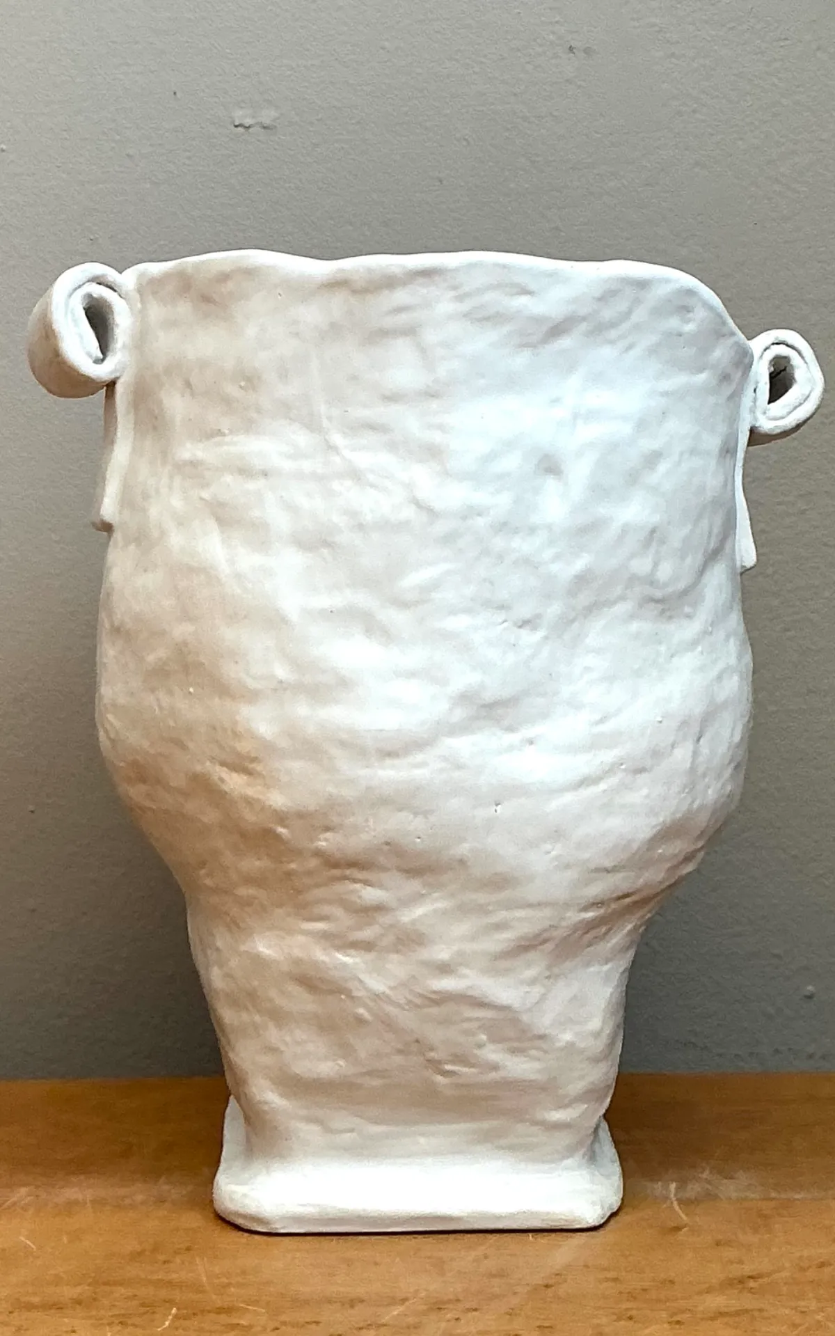 Vintage Handcrafted Ceramic Vase - Top view
