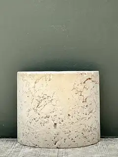 Vintage Coquina Stone Accent Table - Top view