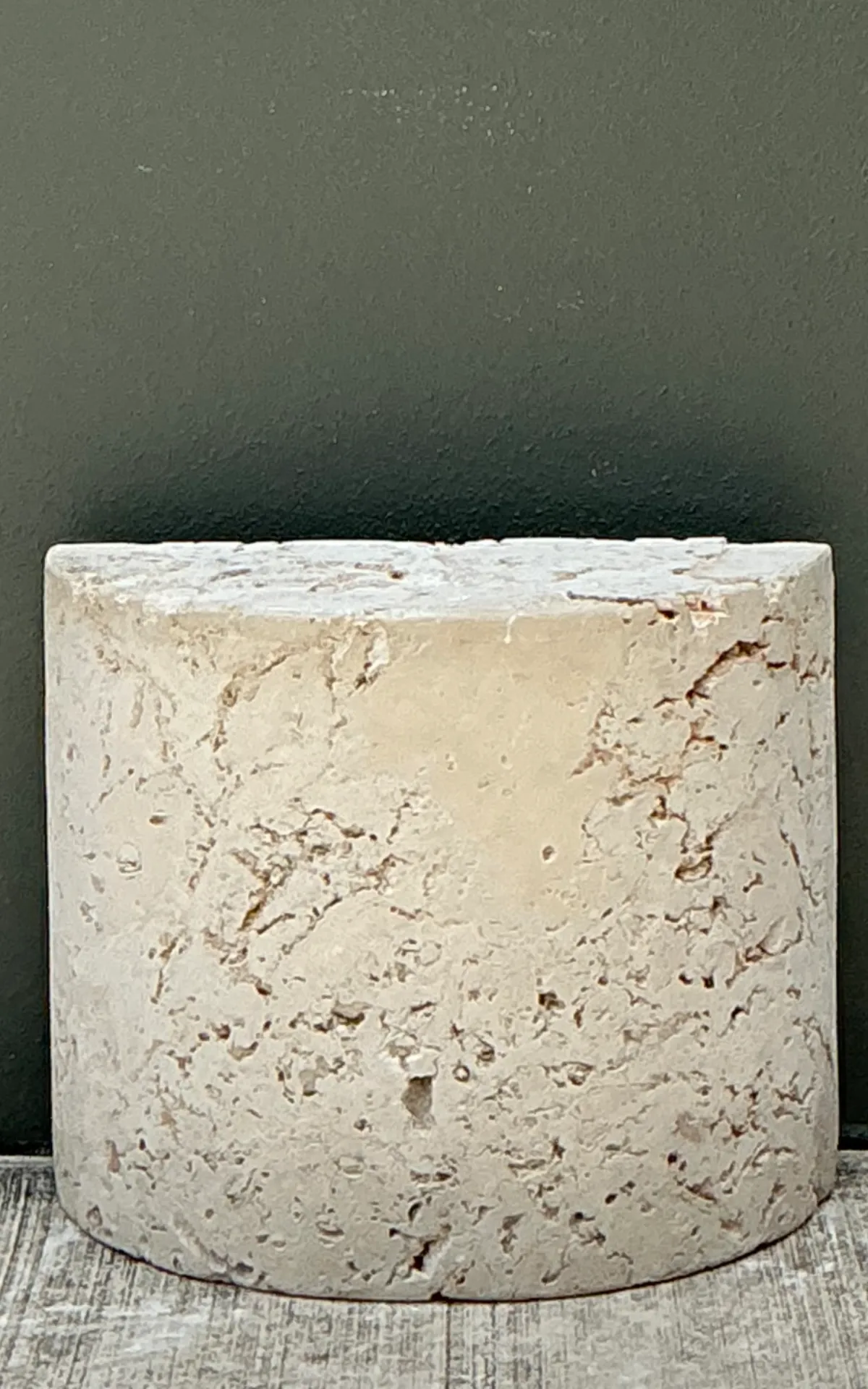 Vintage Coquina Stone Accent Table - Bottom view